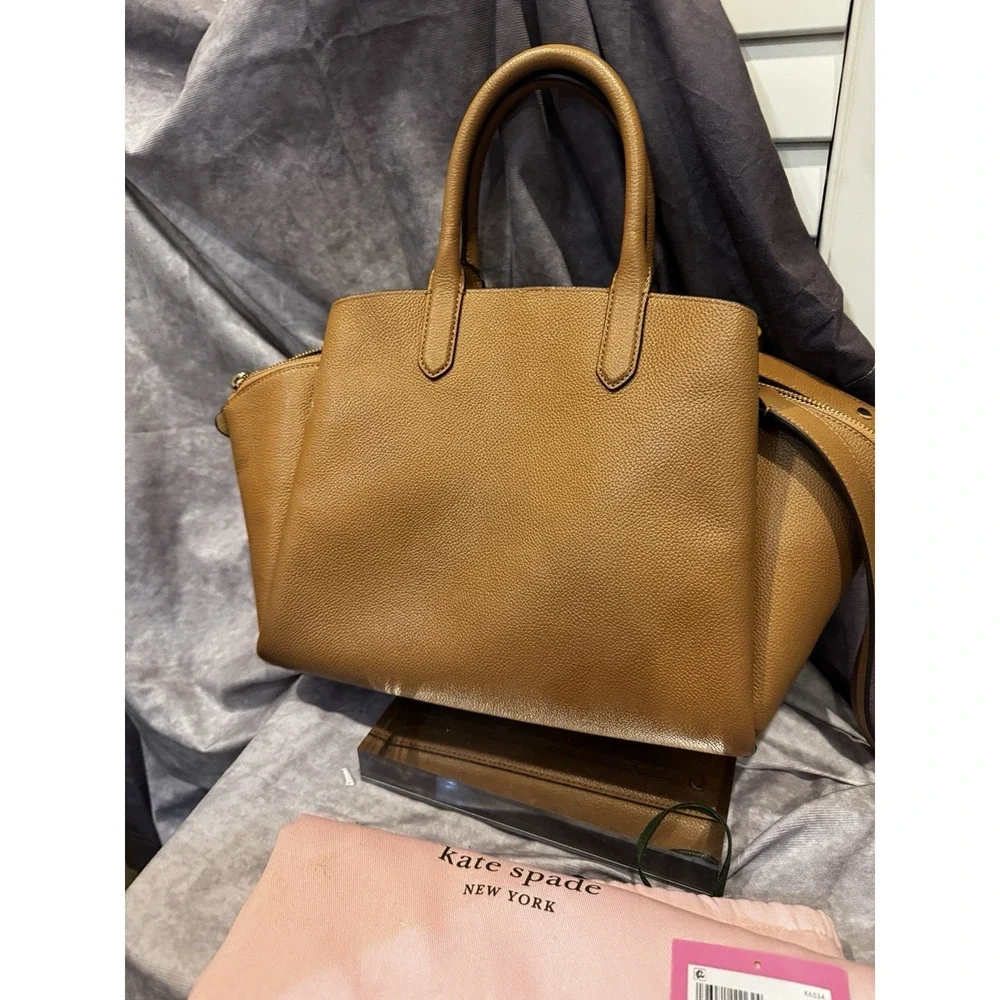 Kate Spade Brown Bungalow Crossbody Purse Leather,- Classic Elegant‎ $378 - Picture 3 of 12